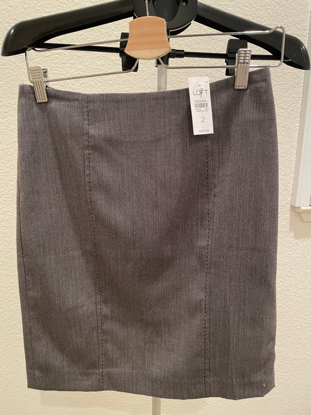 LOFT Charcoal Gray Pencil Skirt